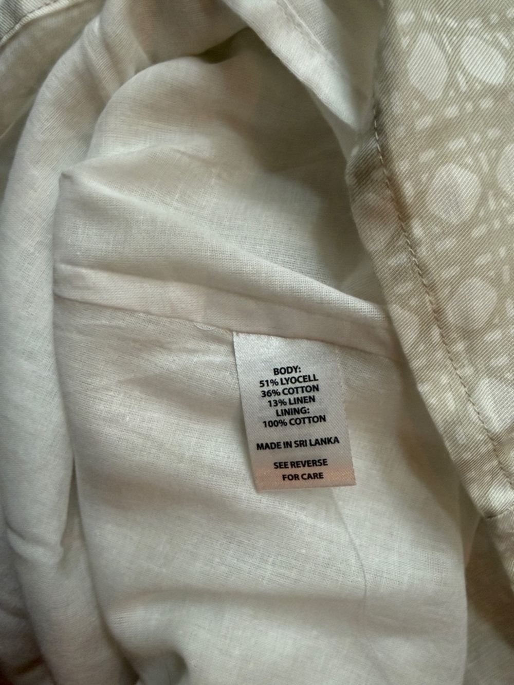 NWT Spartina 449 Cream Patterned Smocked Maxi Dress - Picture 4 of 7